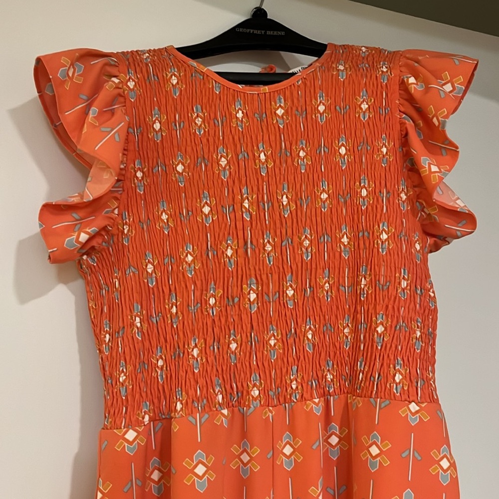 Coral Patterned, Full Length Romper - image 2